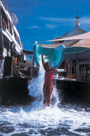 Bali Hai Cruise, the cruise activities at Lembongan Island