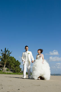 Bali Wedding Ceremony, Beach, Procession, Western